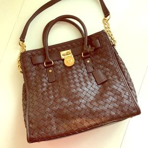 NWT Michael Kors Woven Leather Tote